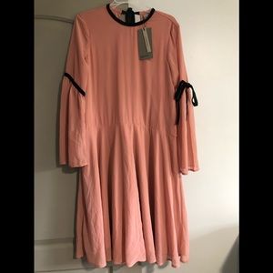 New Vera Moda Ash Rose Bow Dress size medium